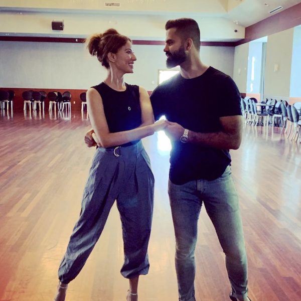 Dancing in the studio